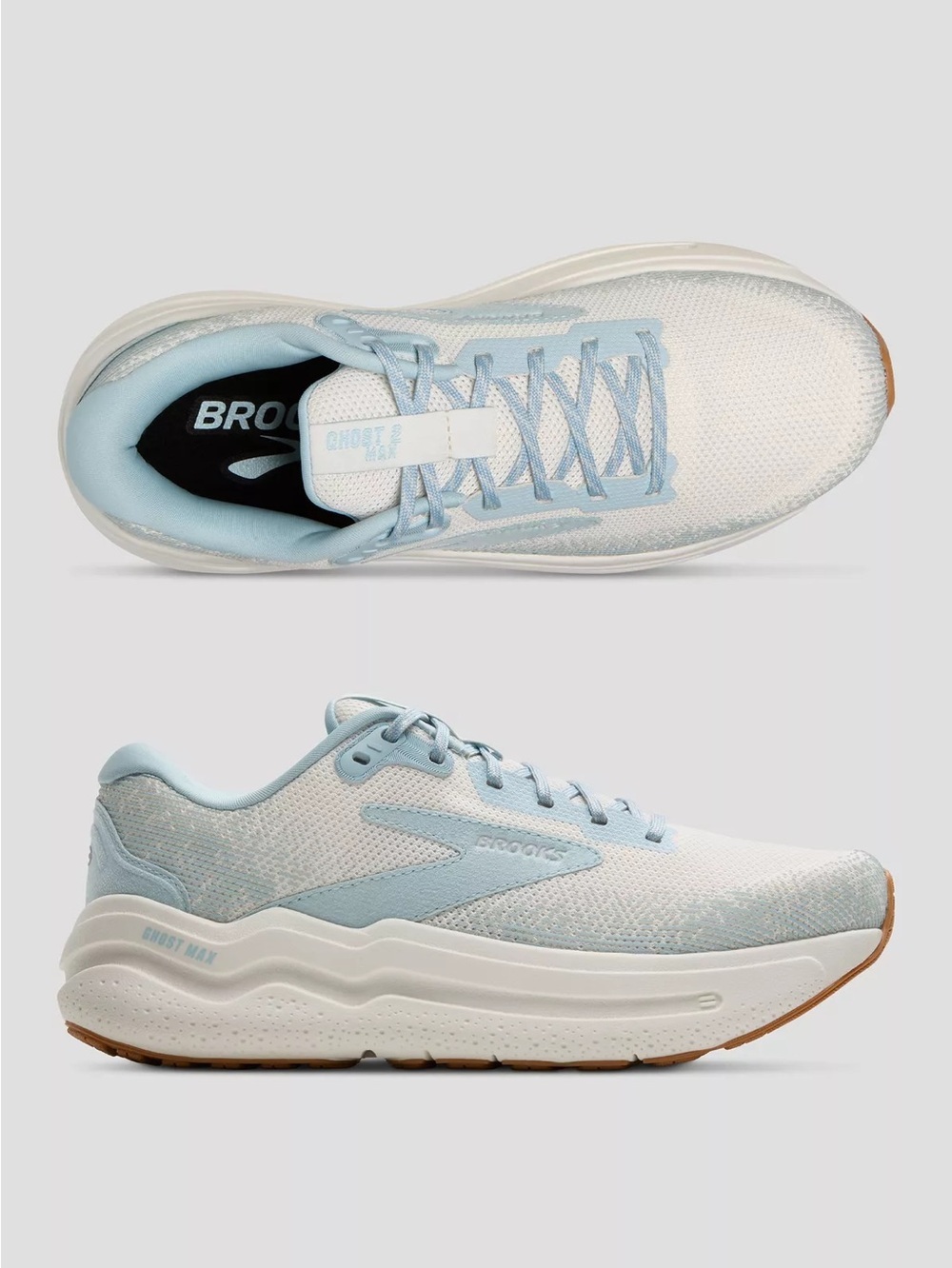 Brooks Ghost Max 2 Running Shoes Women’s Size 11 Coconut Milk Winter Sky